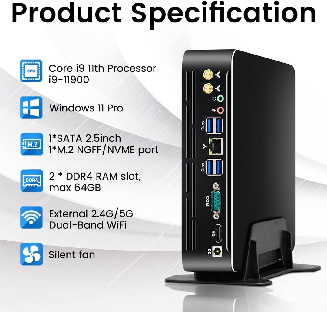 Pc Gaming Core I7 - Partaker Mini PC Intel 11a Generazione