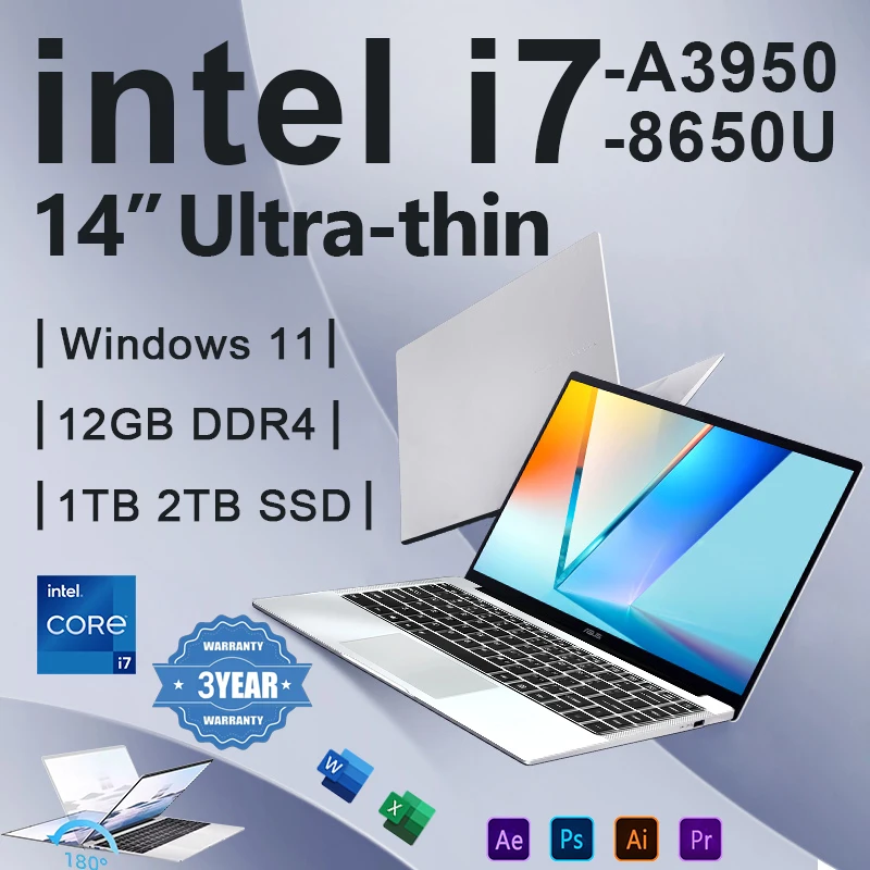 Pc Gaming Core I7 - Laptop da Ufficio 2026 con Windows