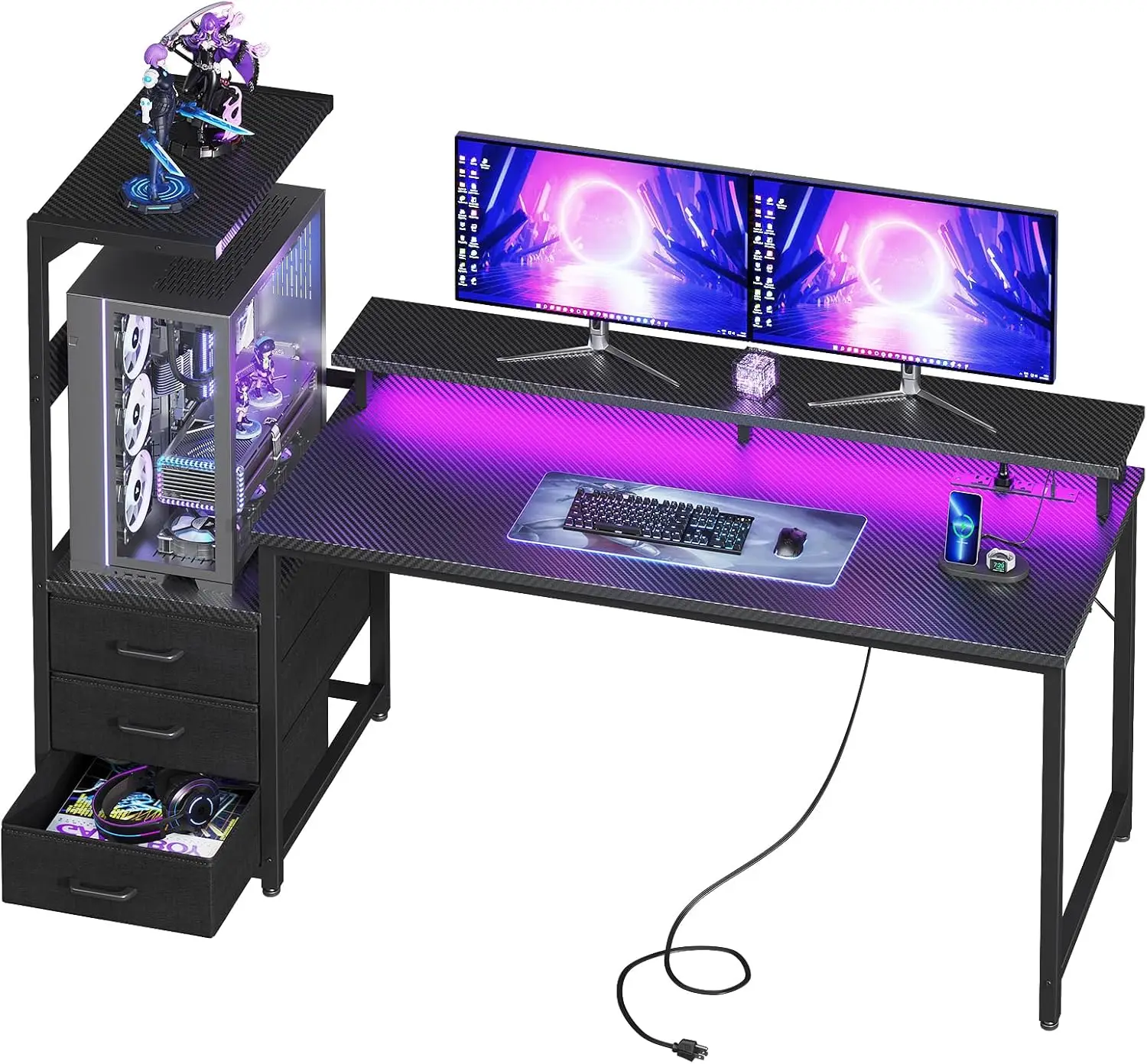 Pc Gaming Lian Li - Scrivania da Gaming con Supporto per